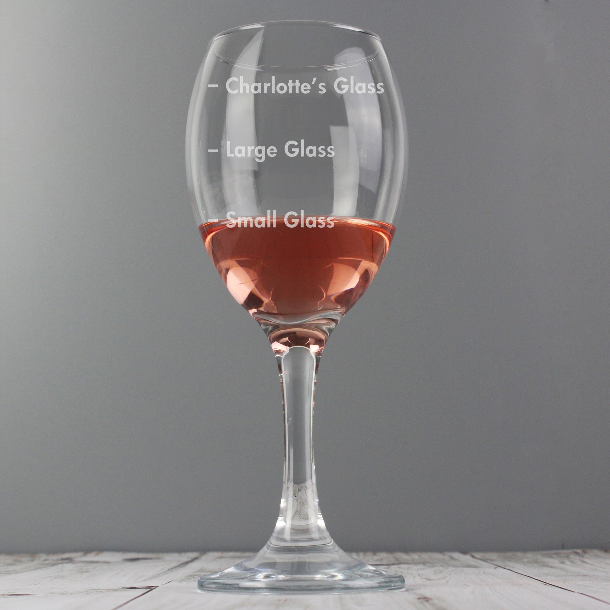 Personalised Measures Wine Glass - MK&JD Gifts