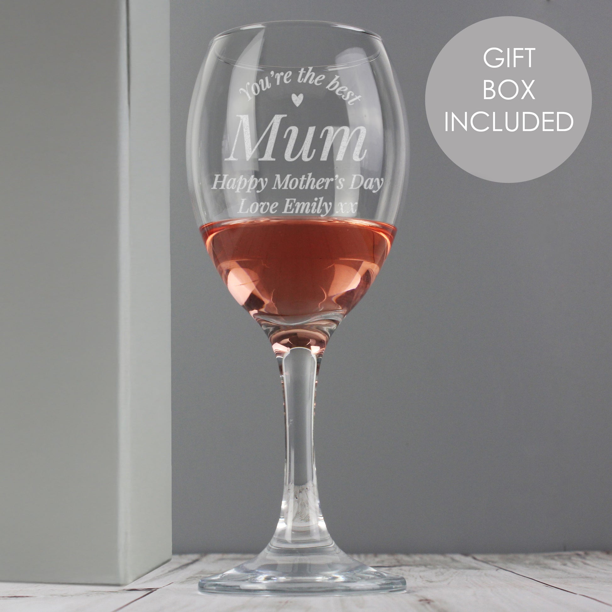 Personalised You Are The Best Wine Glass - MK&JD Gifts