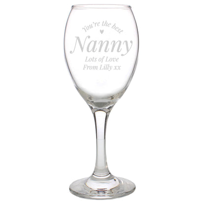 Personalised You Are The Best Wine Glass - MK&JD Gifts