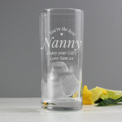Personalised You Are The Best Hi Ball Glass - MK&JD Gifts