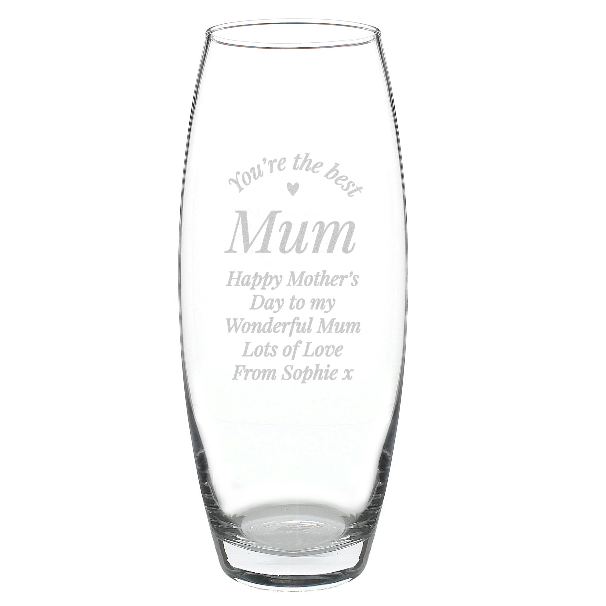 Personalised You Are The Best Bullet Vase - MK&JD Gifts