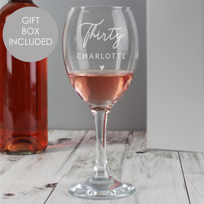 Personalised Big Age Wine Glass - MK&JD Gifts