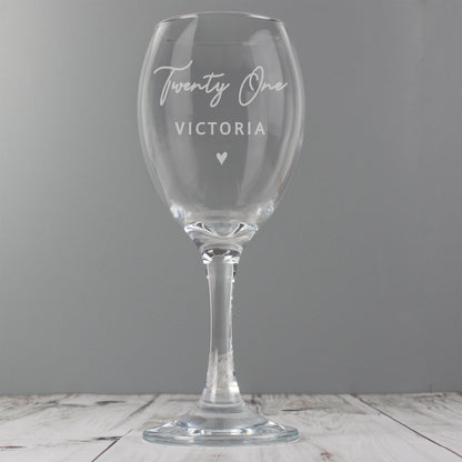 Personalised Big Age Wine Glass - MK&JD Gifts