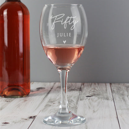 Personalised Big Age Wine Glass - MK&JD Gifts