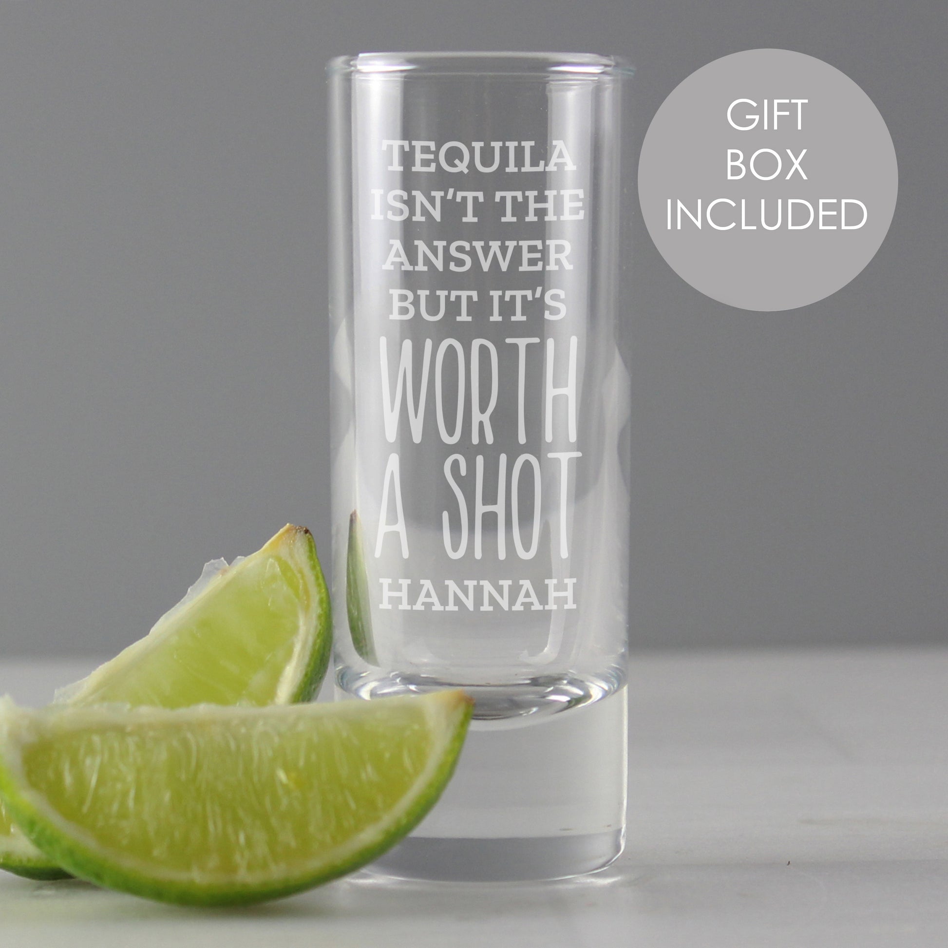 Personalised 'Worth A Shot' Shot Glass - MK&JD Gifts