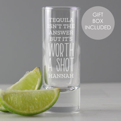 Personalised 'Worth A Shot' Shot Glass - MK&JD Gifts