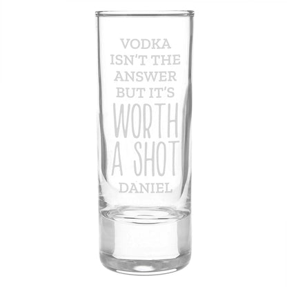 Personalised 'Worth A Shot' Shot Glass - MK&JD Gifts