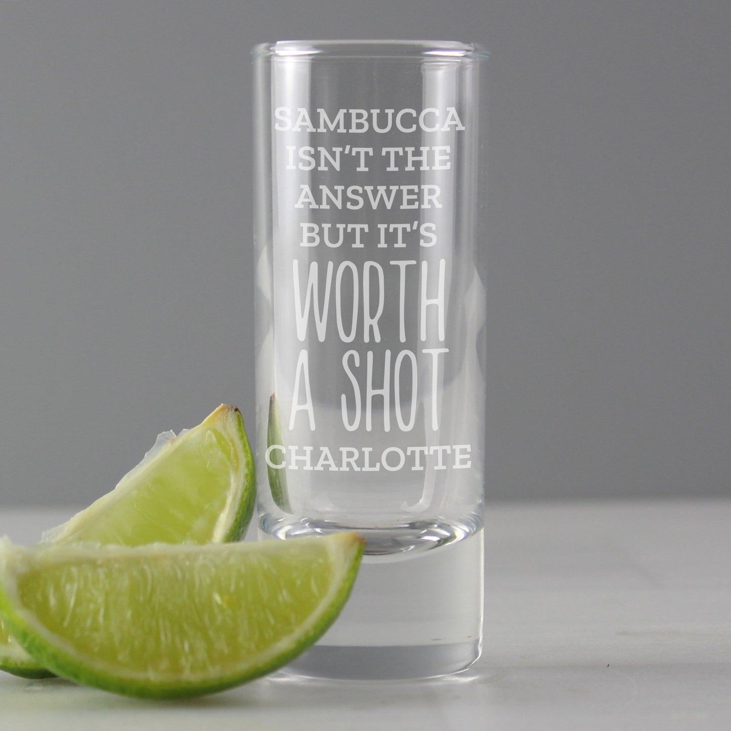 Personalised 'Worth A Shot' Shot Glass - MK&JD Gifts