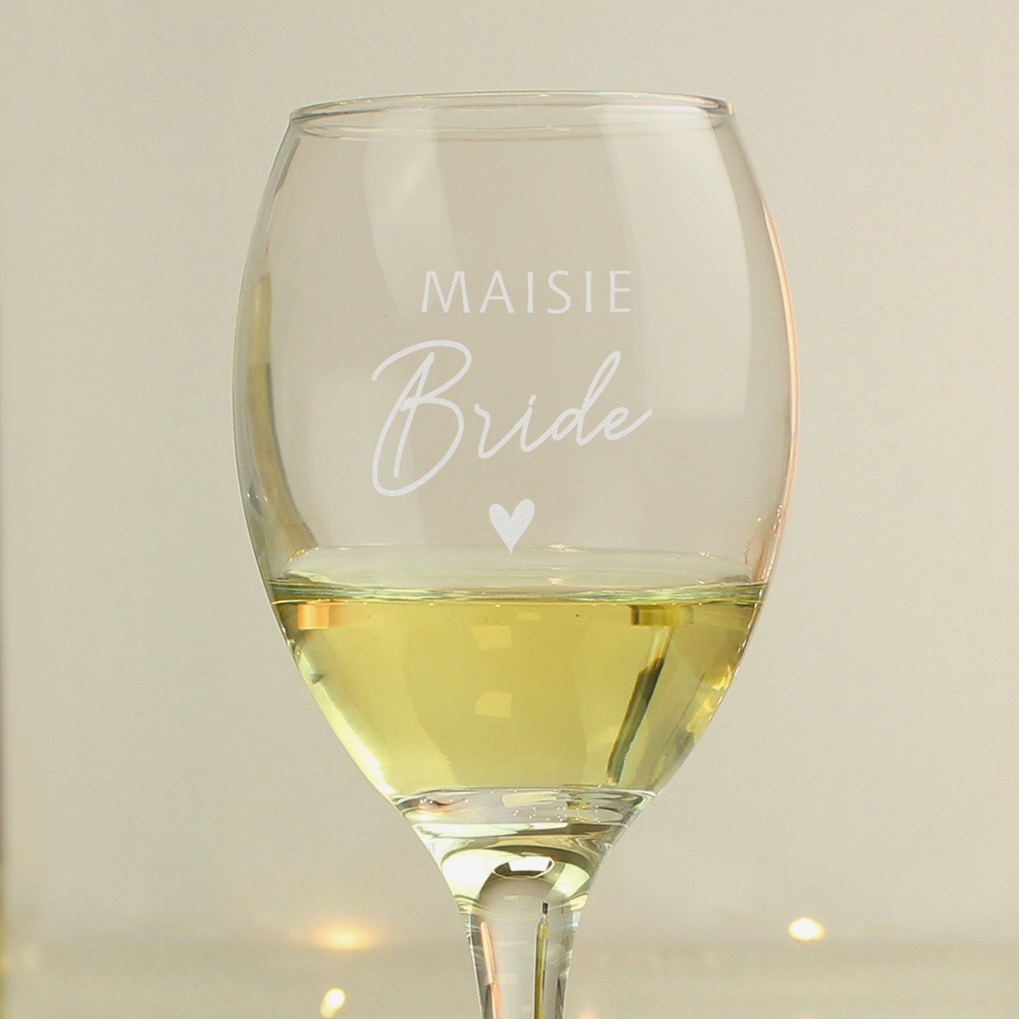 Personalised Bride Wine Glass - MK&JD Gifts
