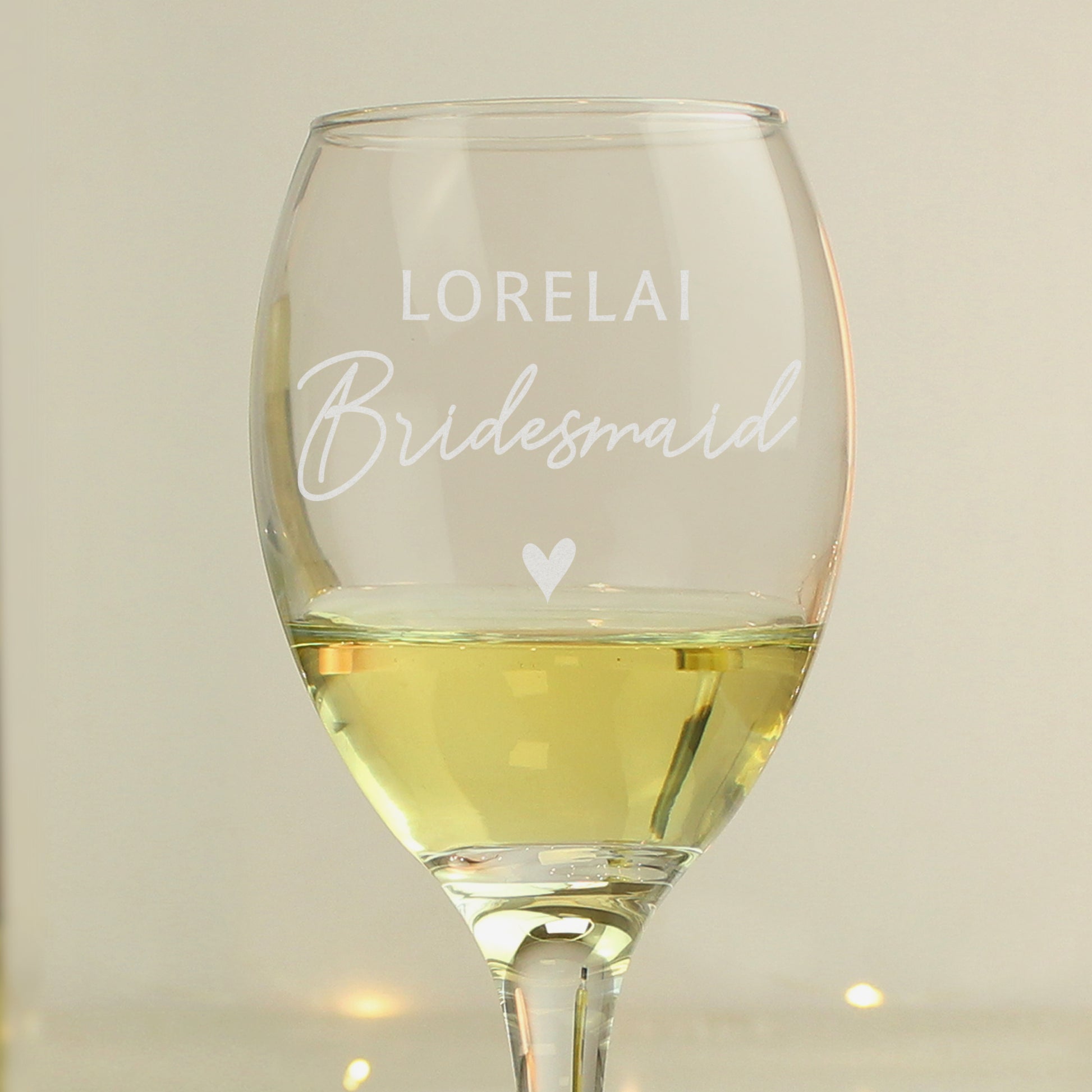 Personalised Bridesmaid Wine Glass - MK&JD Gifts
