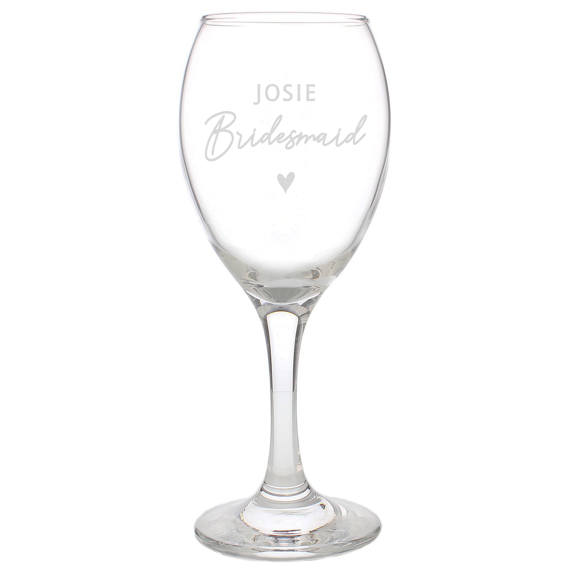 Personalised Bridesmaid Wine Glass - MK&JD Gifts