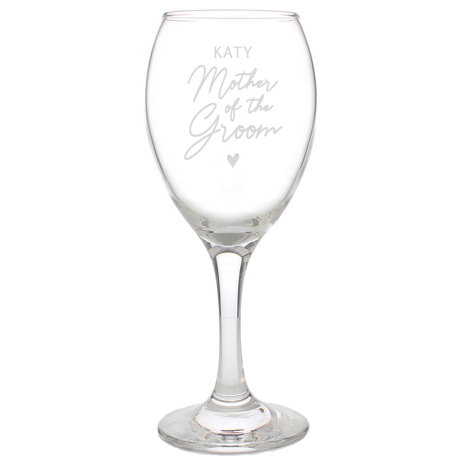 Personalised Mother of the Groom Wine Glass - MK&JD Gifts