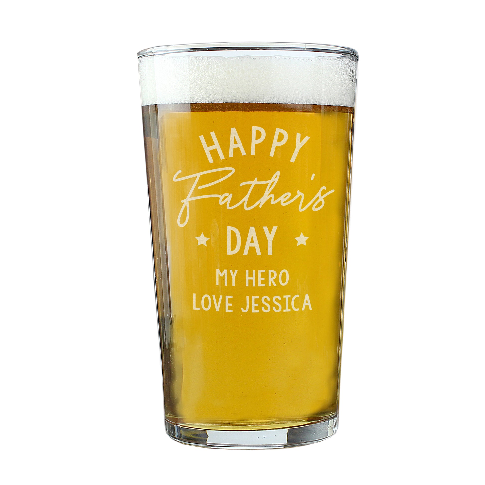 Personalised Father's Day Pint Glass - MK&JD Gifts