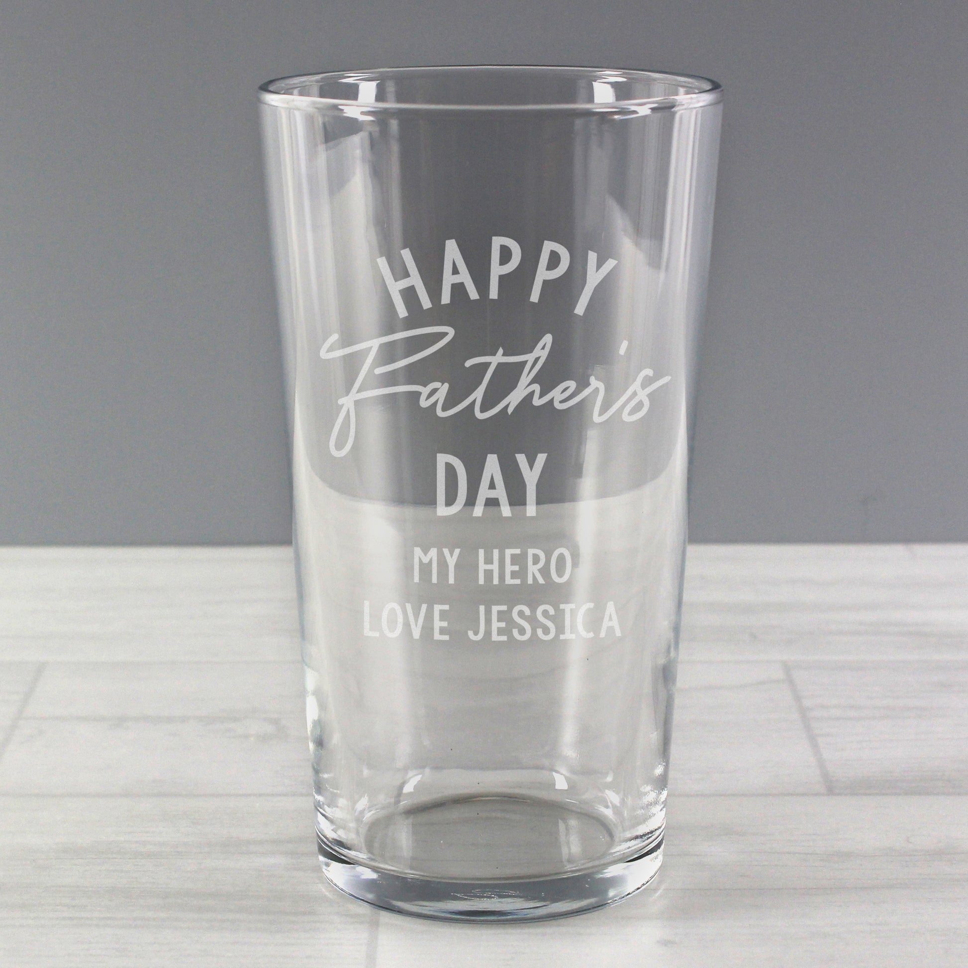 Personalised Father's Day Pint Glass - MK&JD Gifts