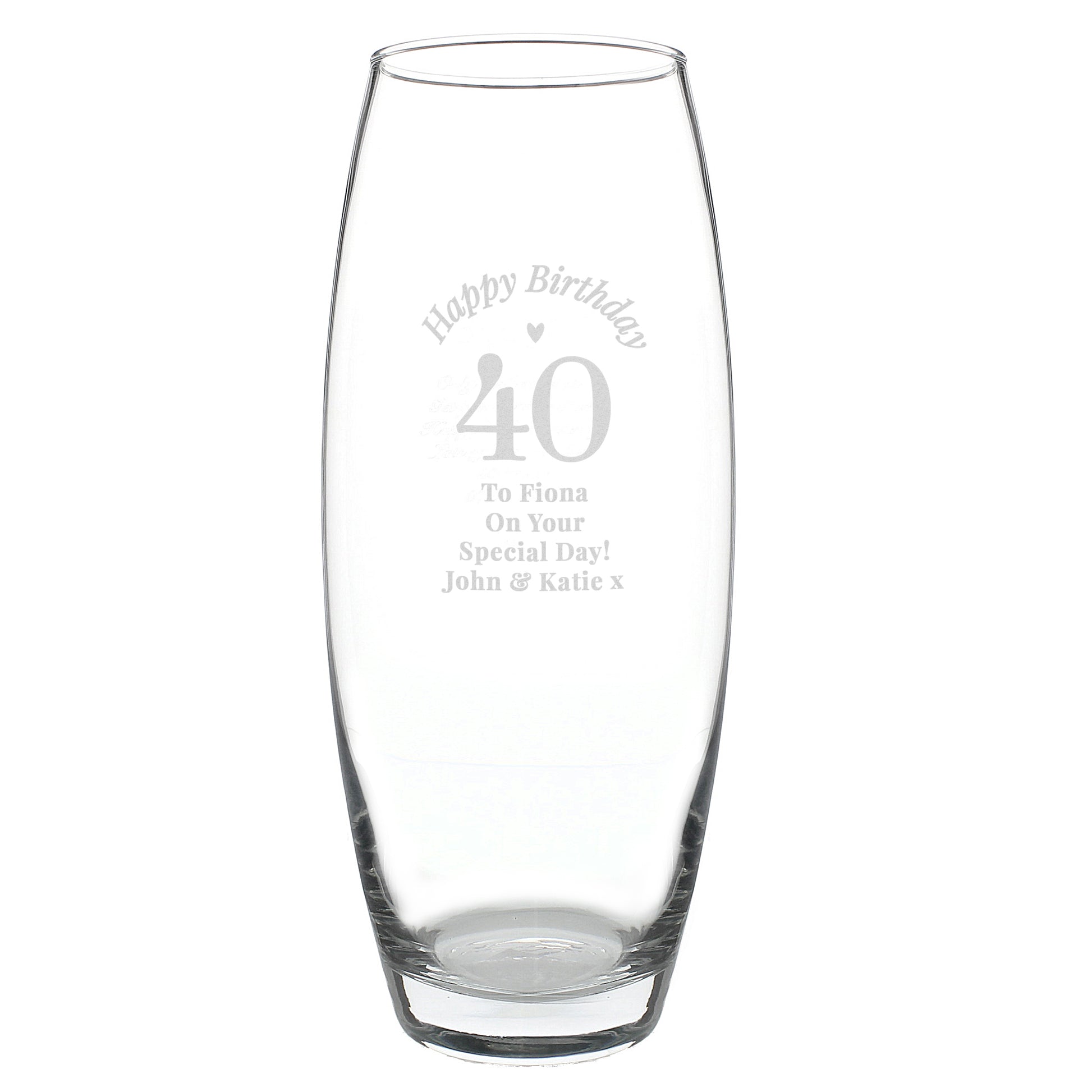 Personalised Happy Birthday Bullet Vase - MK&JD Gifts