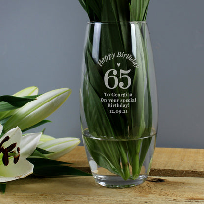 Personalised Happy Birthday Bullet Vase - MK&JD Gifts