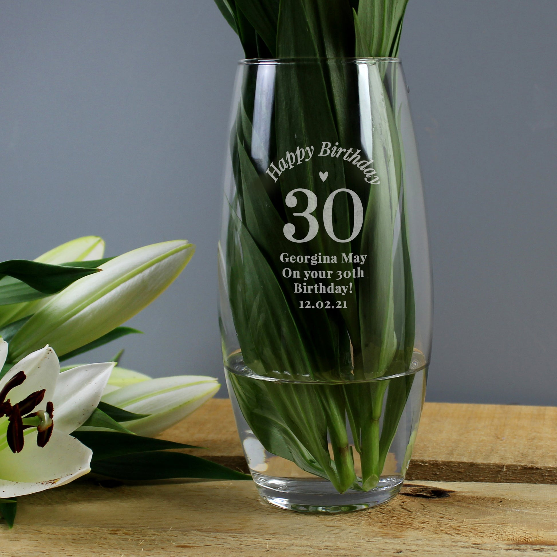 Personalised Happy Birthday Bullet Vase - MK&JD Gifts