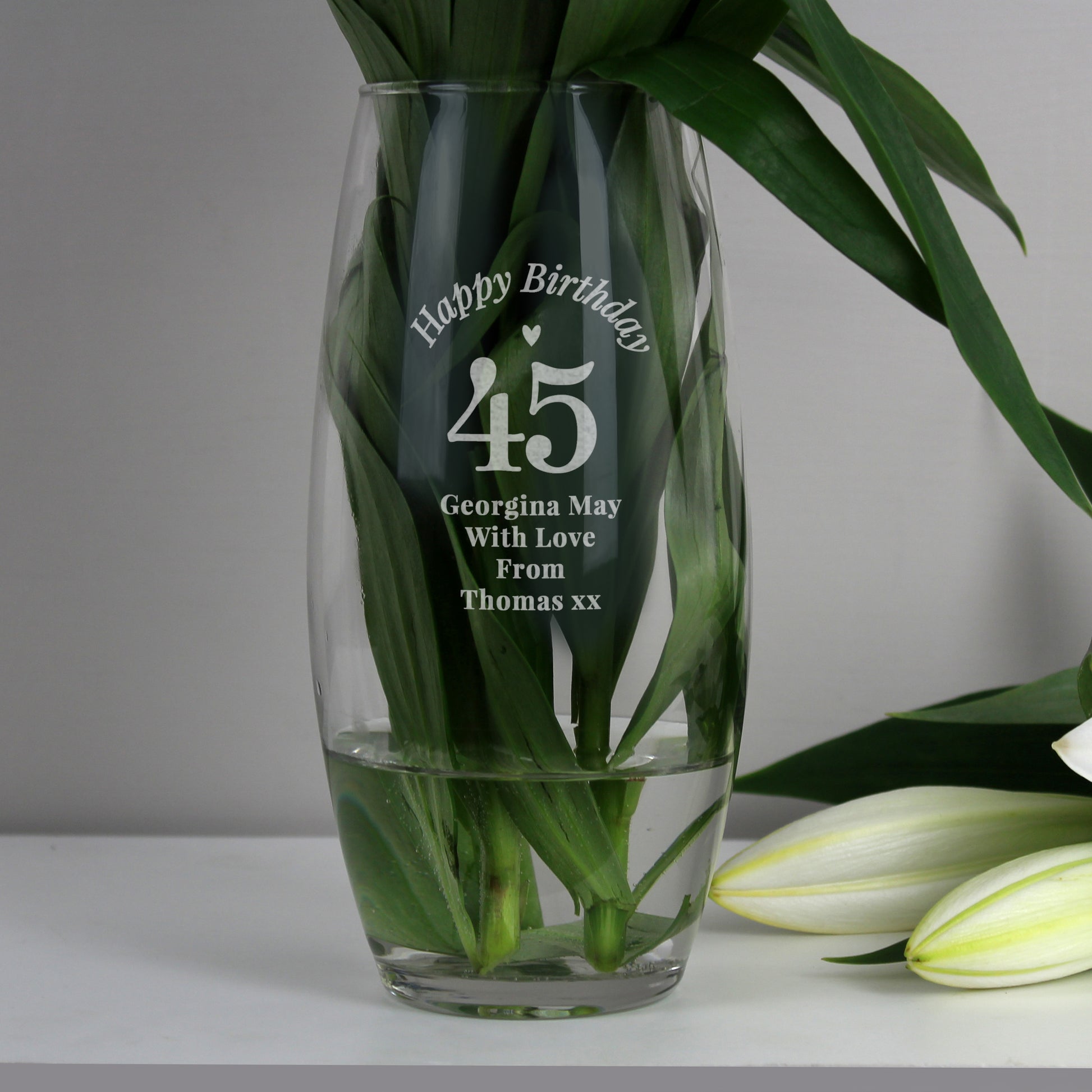 Personalised Happy Birthday Bullet Vase - MK&JD Gifts
