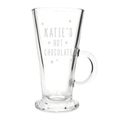 Personalised Stars Hot Chocolate Latte Glass - MK&JD Gifts