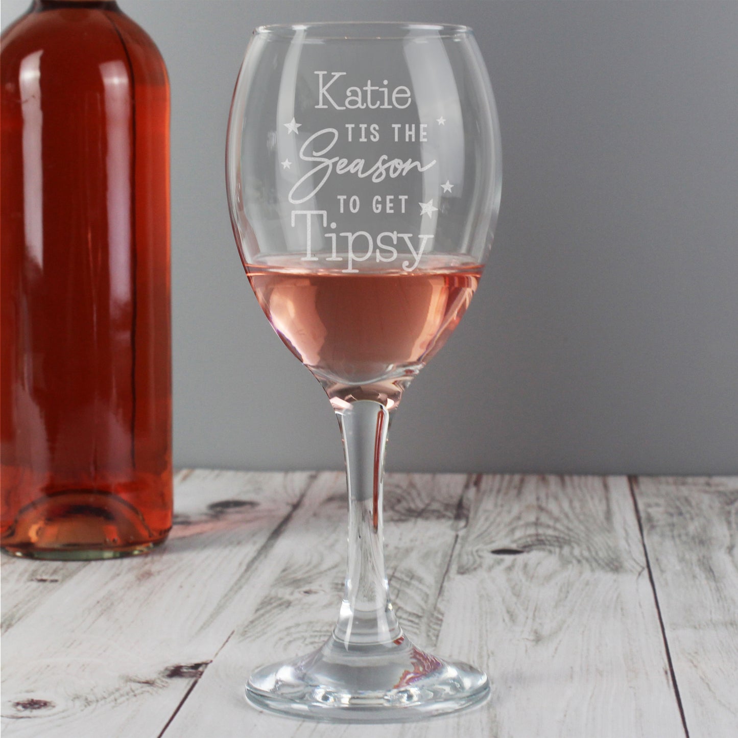 Personalised Tis The Season To Get Tipsy Season Wine Glass - MK&JD Gifts