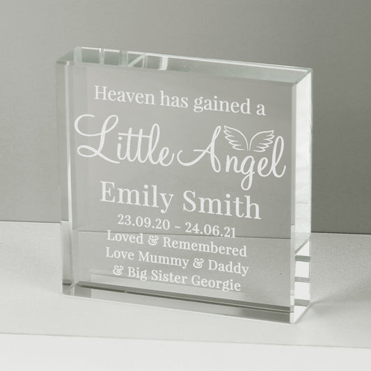 Personalised Little Angel Crystal Token - MK&JD Gifts