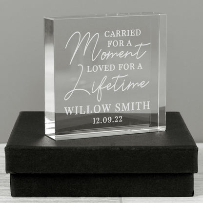 Personalised Carried for a Moment Crystal Token - MK&JD Gifts