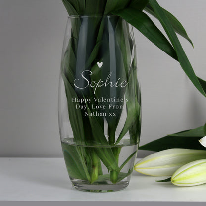Personalised Love Heart Bullet Vase - MK&JD Gifts