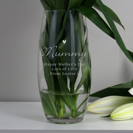 Personalised Love Heart Bullet Vase - MK&JD Gifts