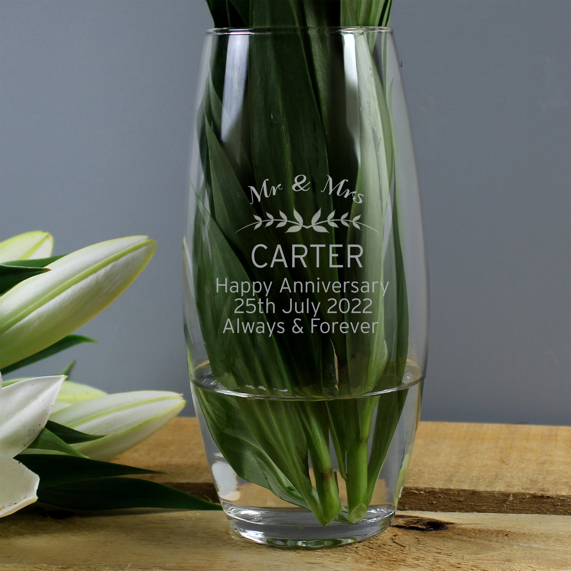 Personalised Classic Bullet Vase - MK&JD Gifts