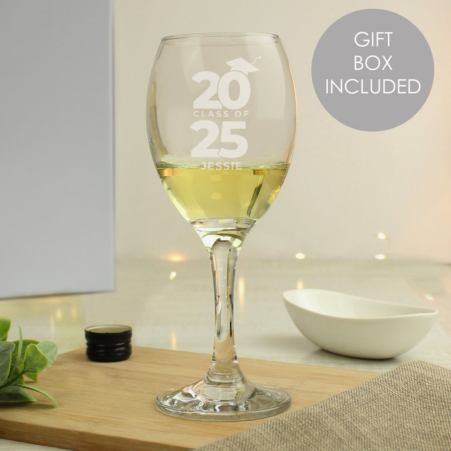 Personalised Class of Graduation Wine Glass - MK&JD Gifts