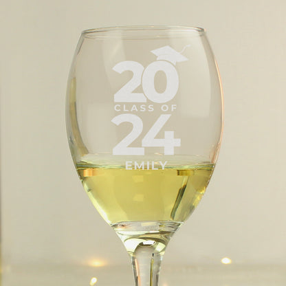 Personalised Class of Graduation Wine Glass - MK&JD Gifts