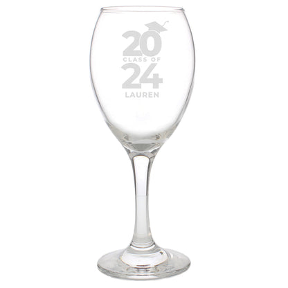 Personalised Class of Graduation Wine Glass - MK&JD Gifts