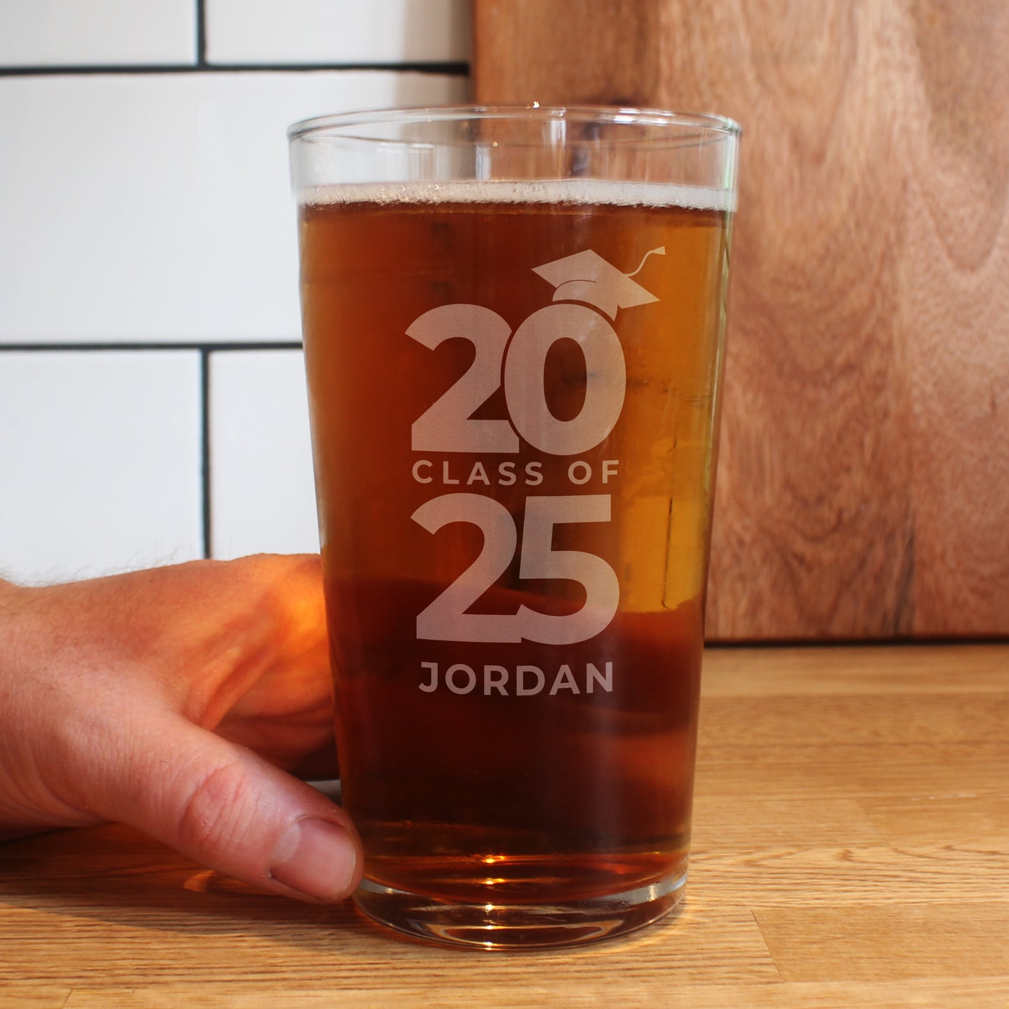 Personalised Class of Graduation Pint Glass - MK&JD Gifts