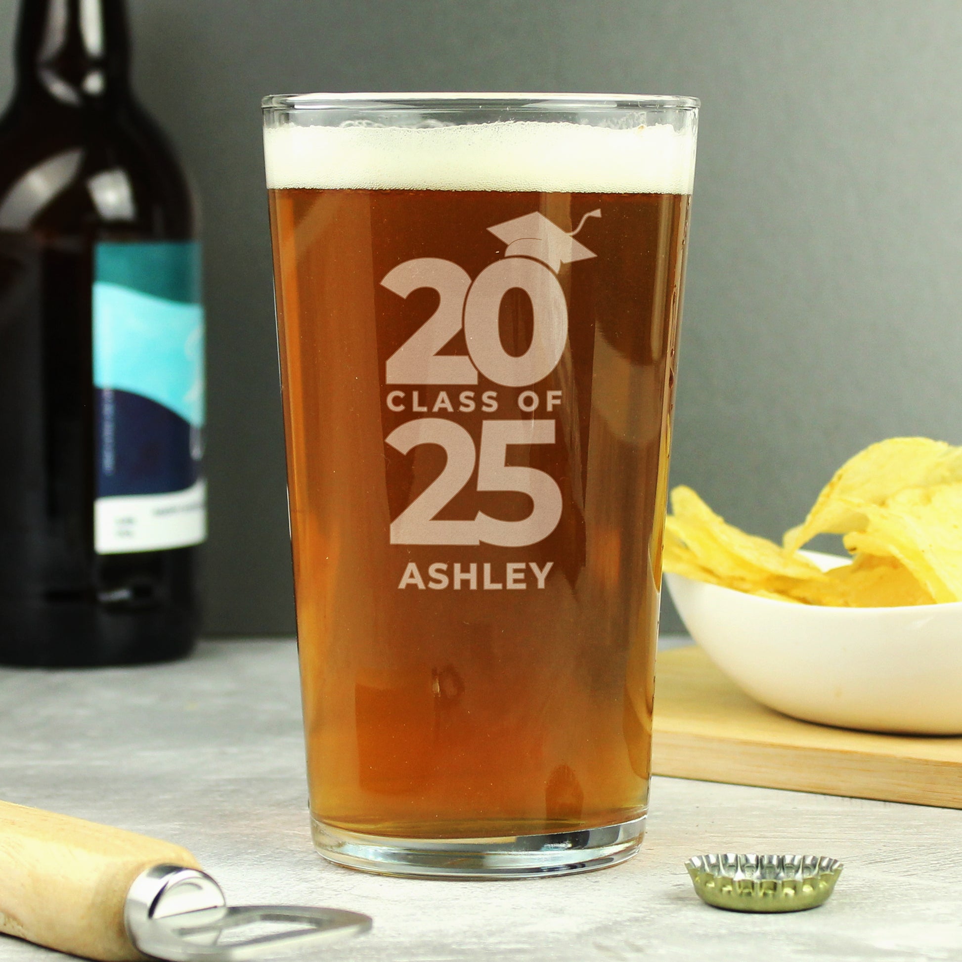 Personalised Class of Graduation Pint Glass - MK&JD Gifts