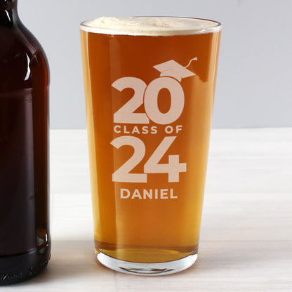 Personalised Class of Graduation Pint Glass - MK&JD Gifts