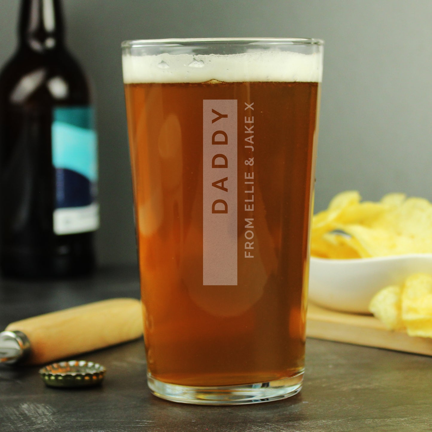 Personalised Free Text Pint Glass - MK&JD Gifts