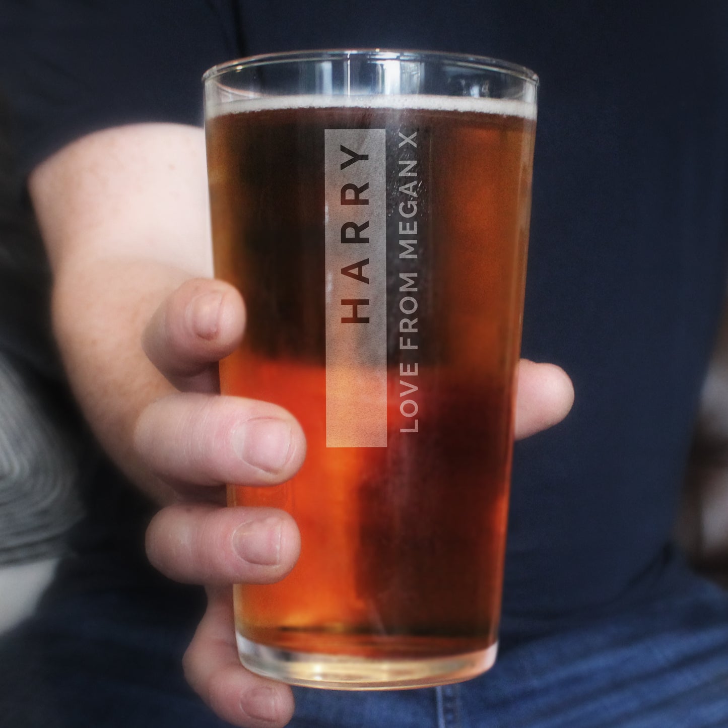 Personalised Free Text Pint Glass - MK&JD Gifts