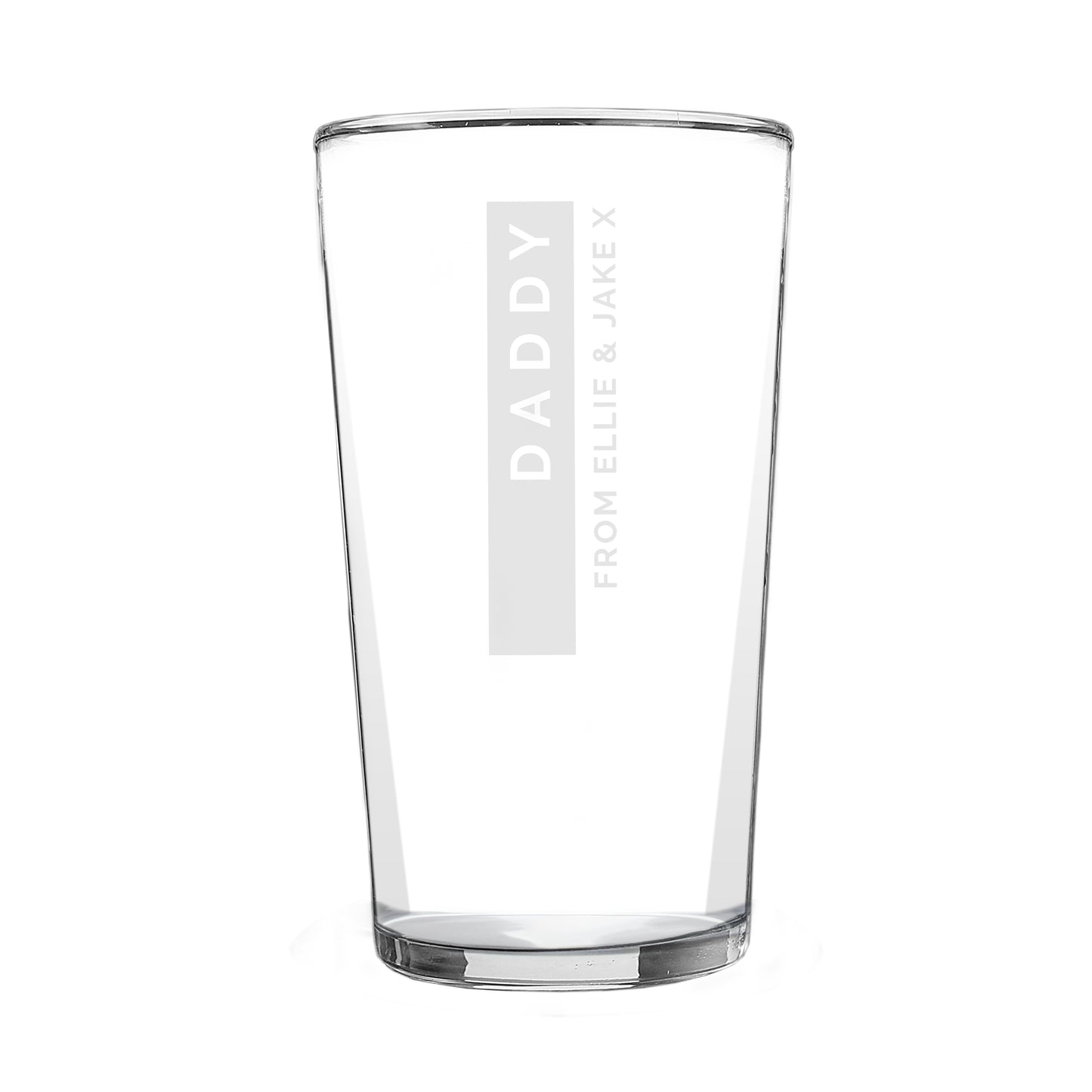 Personalised Free Text Pint Glass - MK&JD Gifts