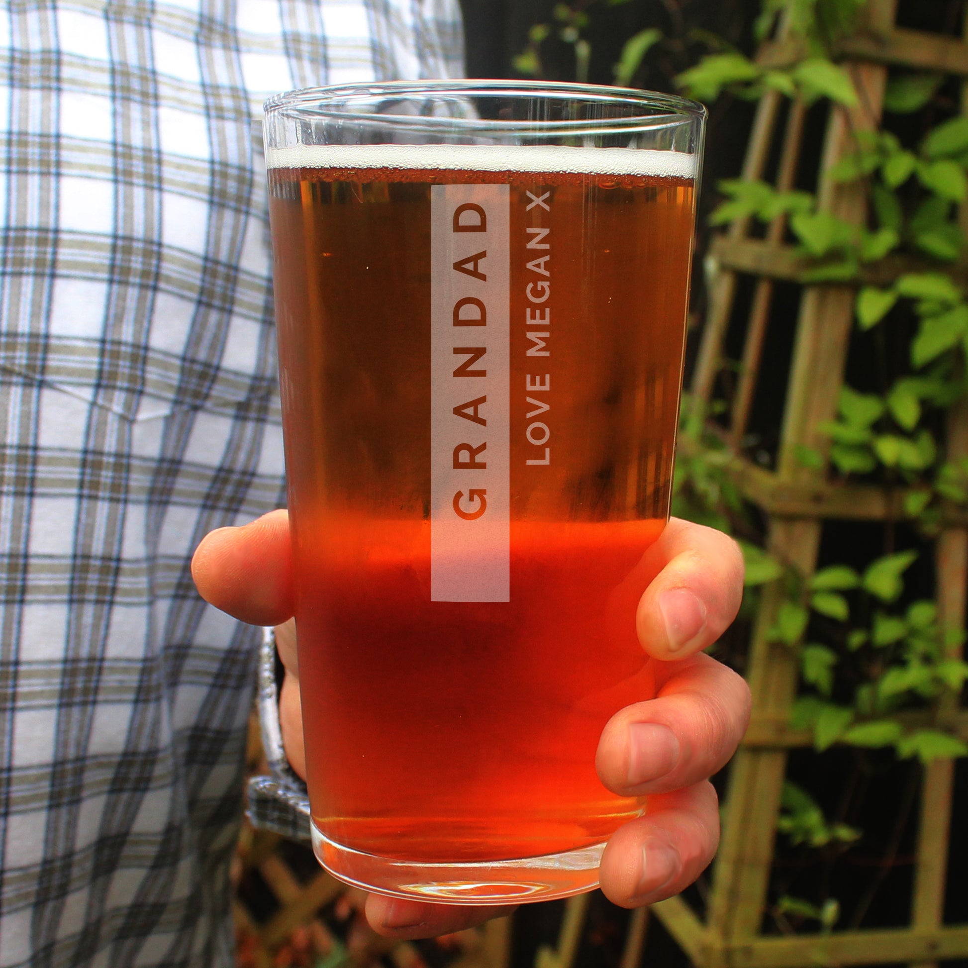 Personalised Free Text Pint Glass - MK&JD Gifts