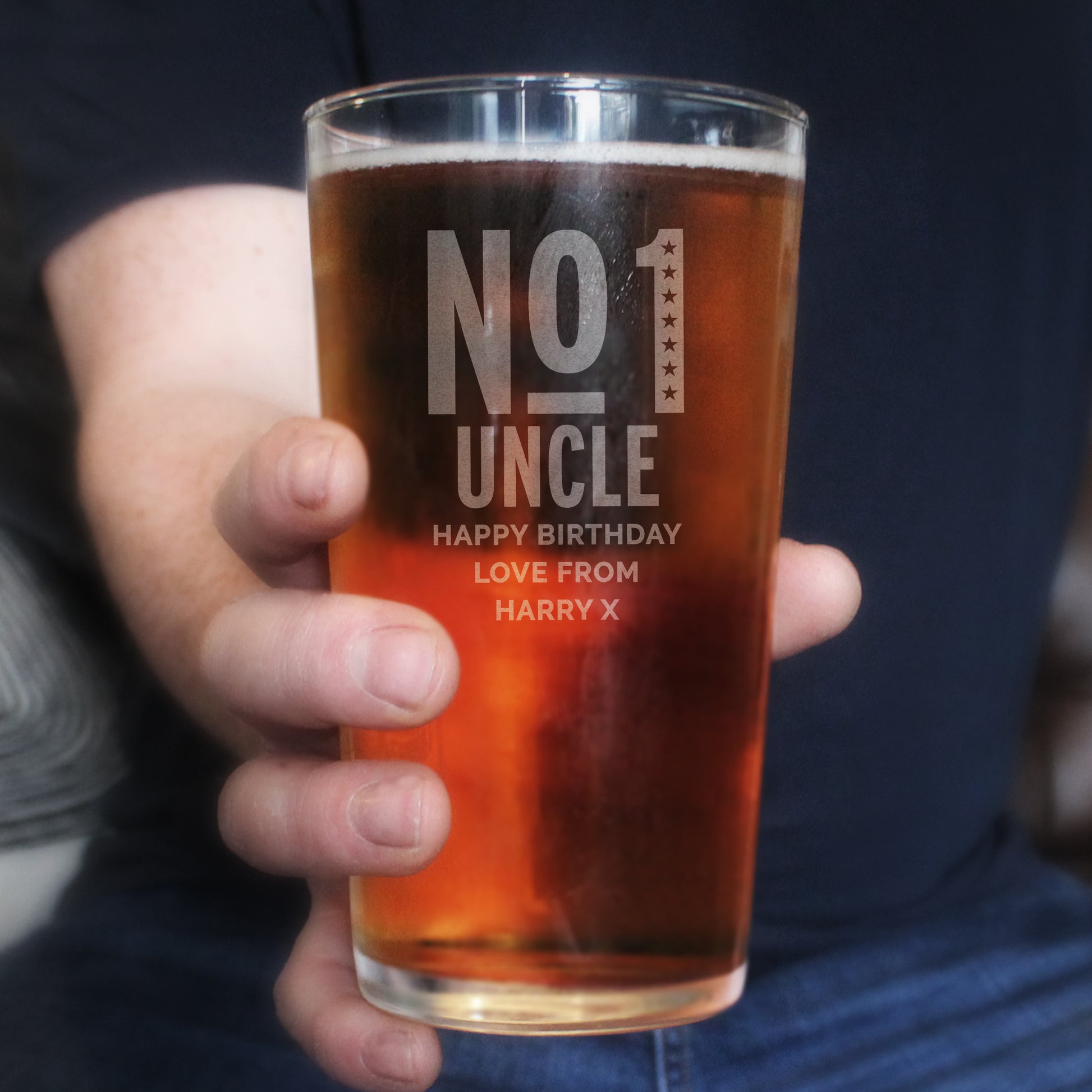 Personalised No. 1 Pint Glass - MK&JD Gifts