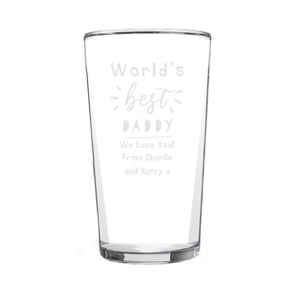 Personalised World's Best Pint Glass - MK&JD Gifts