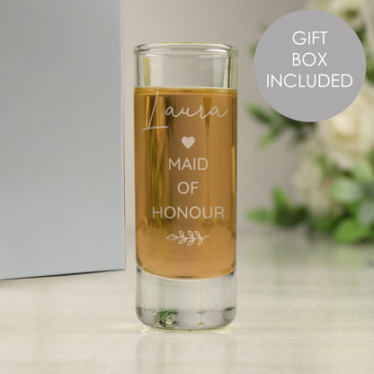 Personalised Free Text Botanical Shot Glass - MK&JD Gifts