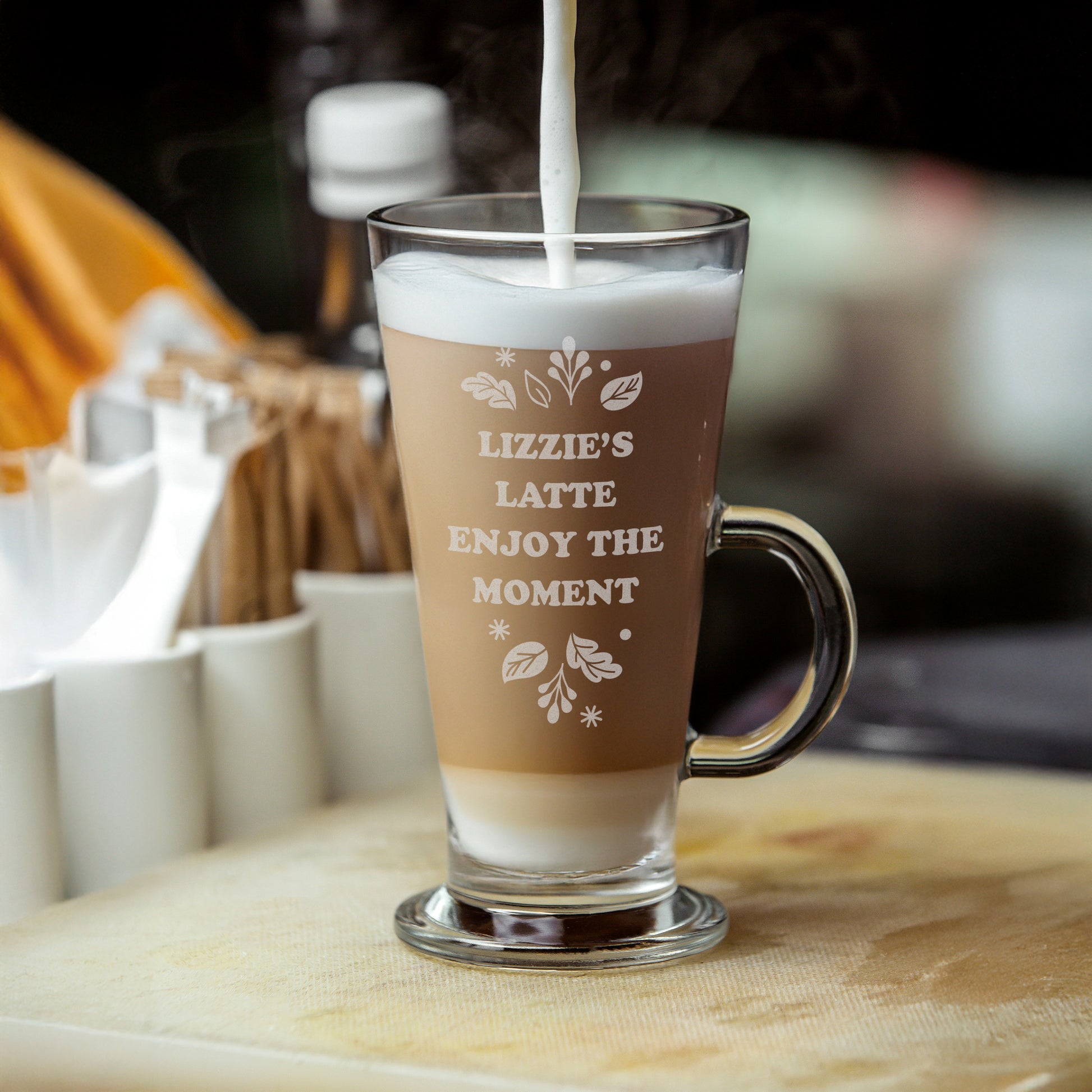 Personalised Autumn Latte Glass - MK&JD Gifts
