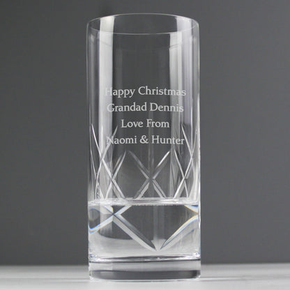 Personalised Cut Crystal Hi Ball Glass - MK&JD Gifts