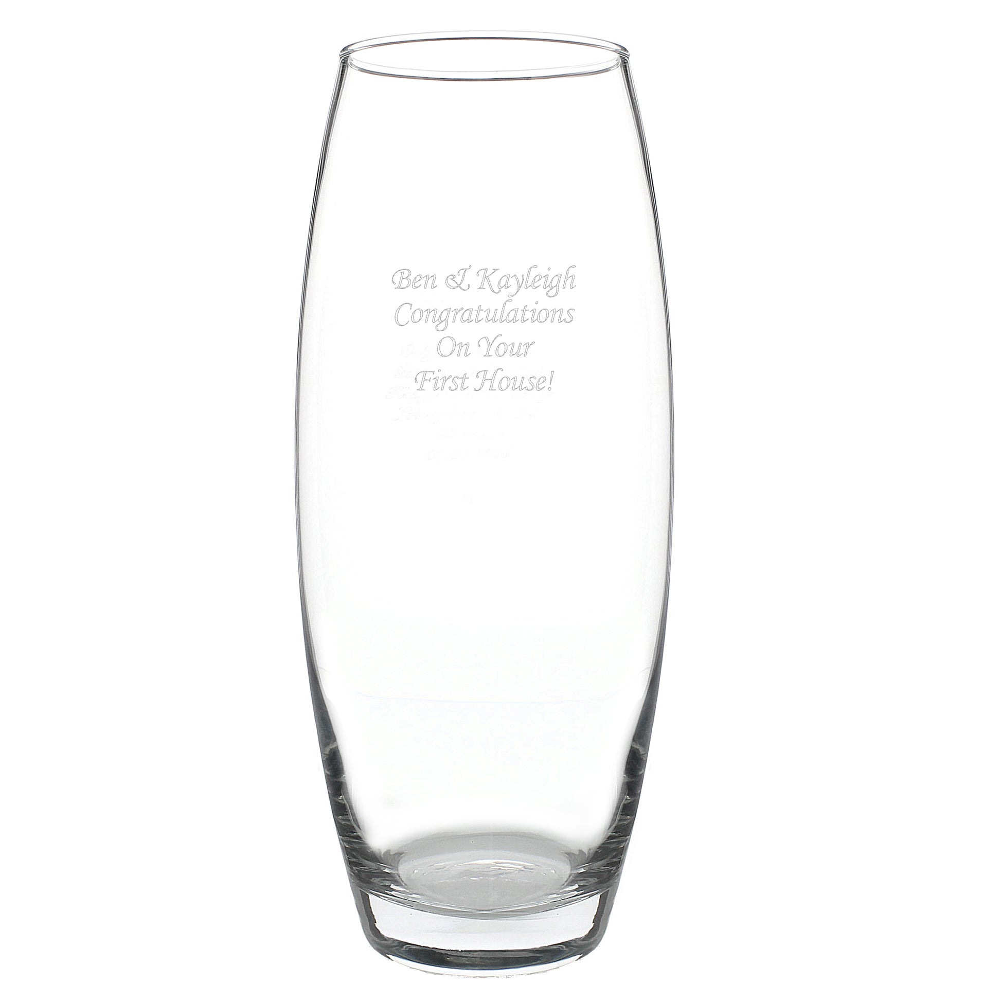 Personalised Tapered Bullet Vase - MK&JD Gifts