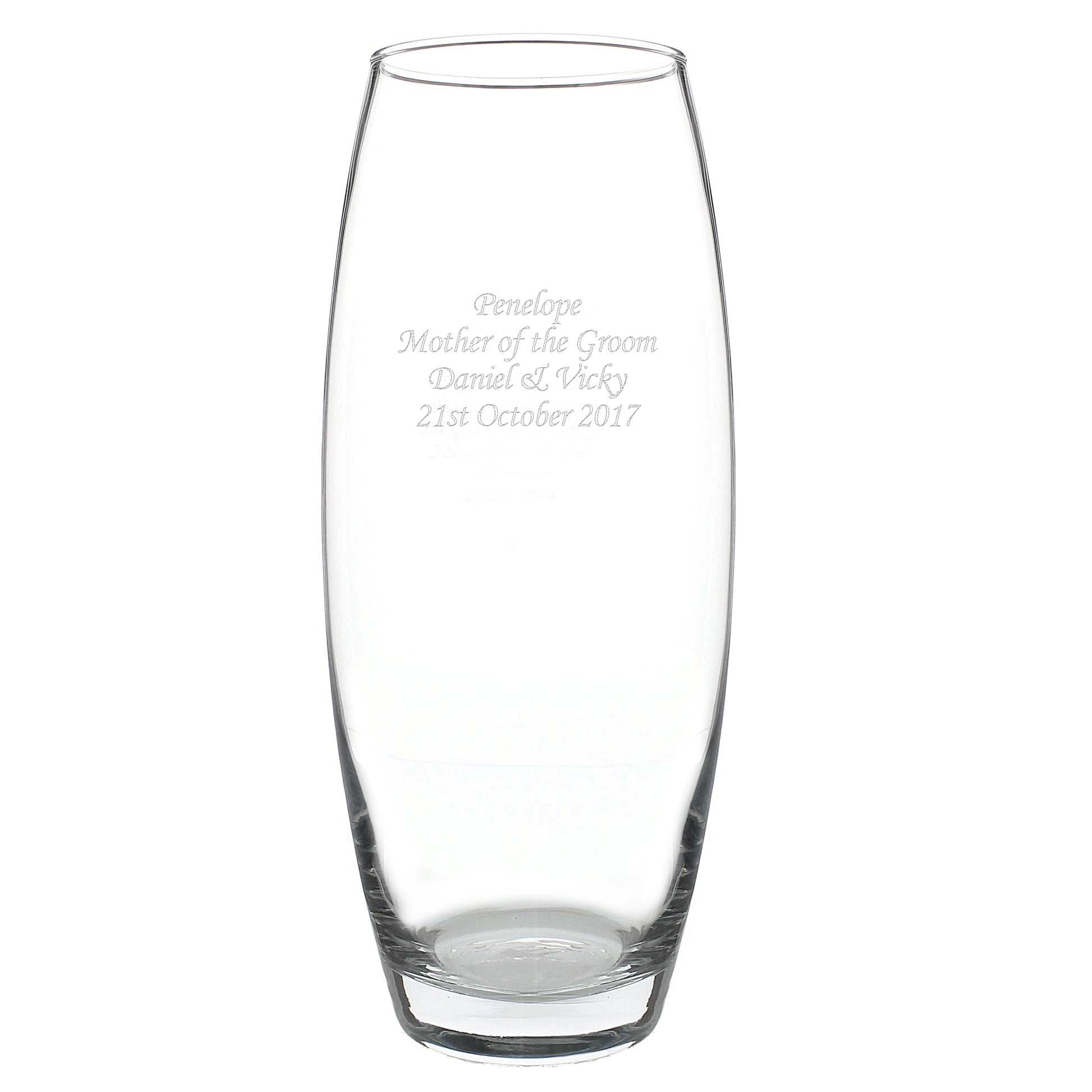 Personalised Tapered Bullet Vase - MK&JD Gifts