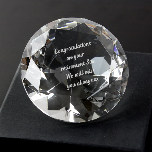 Personalised Diamond Paperweight - MK&JD Gifts