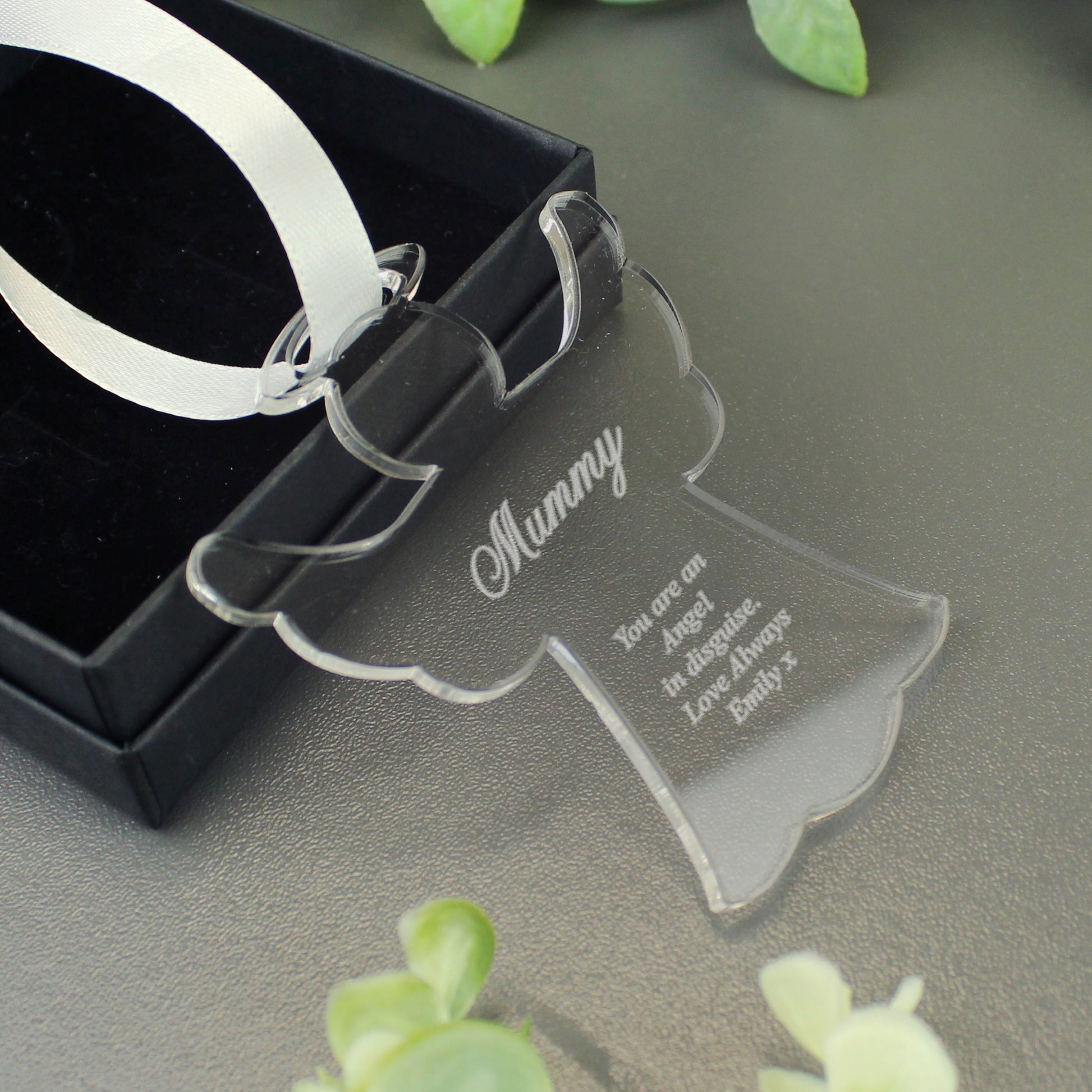 Personalised Acrylic Angel Decoration - MK&JD Gifts