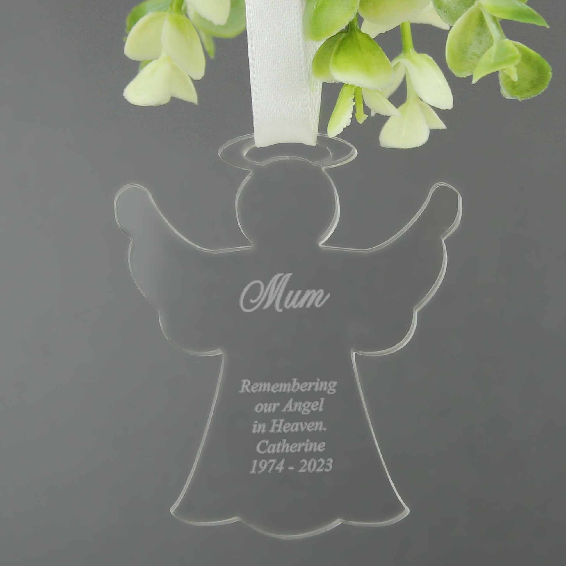 Personalised Acrylic Angel Decoration - MK&JD Gifts