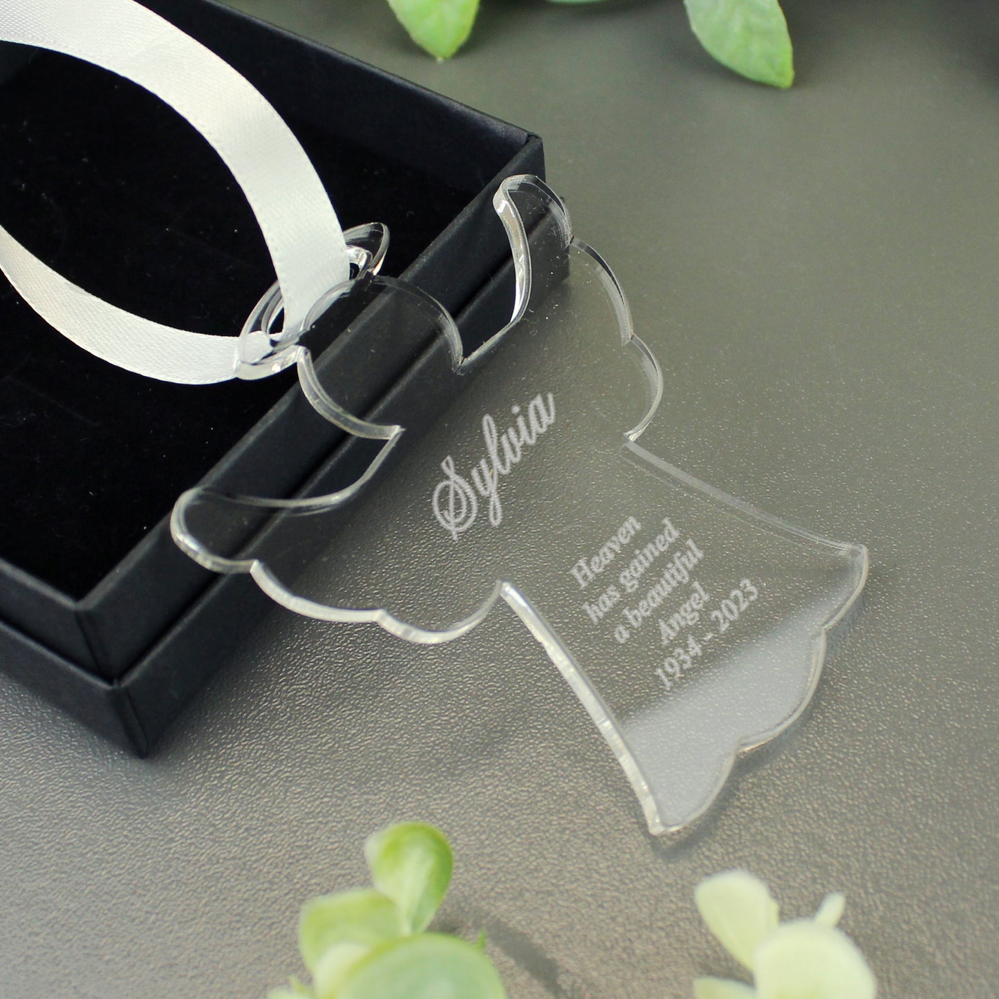 Personalised Acrylic Angel Decoration - MK&JD Gifts